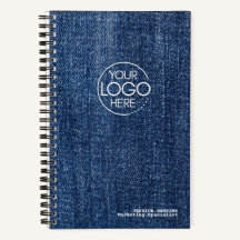 Trendy Worin Blue Denim Modern Logo