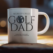 Trendy "WORLD'S BEST GOLF VATER" Navy Blue Kaffeetasse