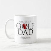 Trendy "WORLD'S BEST GOLF VATER" Red Kaffeetasse (Links)