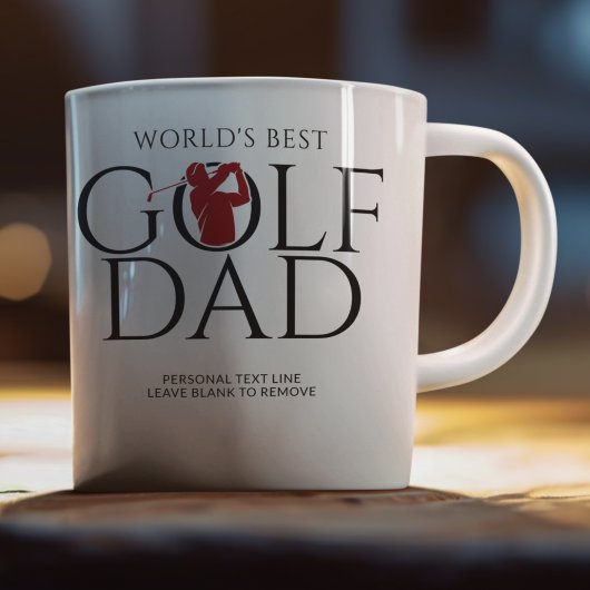 Trendy "WORLD'S BEST GOLF VATER" Red Kaffeetasse