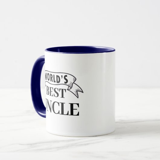 Trendy World's Best Uncle Personalisierter Geschen Tasse (Vorderseite Links)