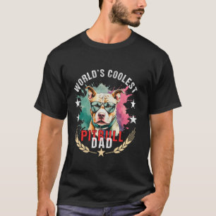 Trendy World's Coolster Hundepapa Papa Männer Pitb T-Shirt