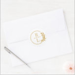 Trendy Wreath Editable Color Wedding Stickers<br><div class="desc">Planen Sie ein stilvolles Fest mit diesem modernen Design,  das Ihre Gäste lieben werden. Design by © berrysweet . Printfähige digitale Dateien sind verfügbar! Besuchen Sie unsere Website unter www.berryberrysweet.com für weitere Informationen!</div>