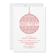 Trendy Xmas Party in Rot mit Weihnachtsball