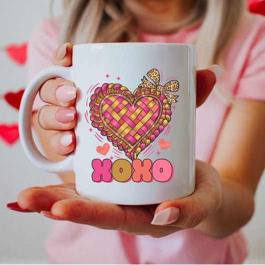 Trendy XOXO Herz Kaffeetasse