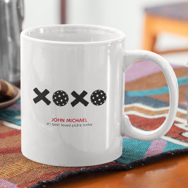 Trendy XOXO Pickleball Hugs & Kisses Kaffeetasse