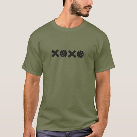 Trendy XOXO Pickleball Hugs & Kisses T-Shirt (Vorderseite)