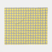 Trendy Yellow and Gray Heart Pattern Fleecedecke (Vorderseite (Horizontal))