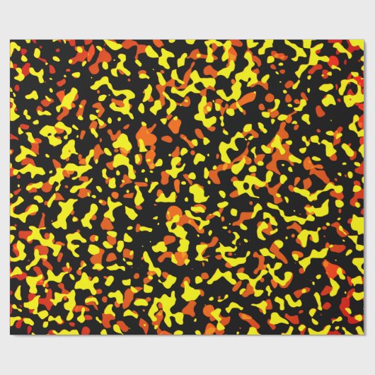 Trendy Yellow and Orange Camouflage Pattern Geschenkpapier (Flach)
