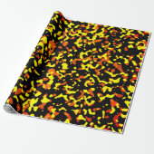 Trendy Yellow and Orange Camouflage Pattern Geschenkpapier (Ungerollt)