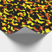 Trendy Yellow and Orange Camouflage Pattern Geschenkpapier (Ecke)