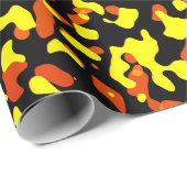Trendy Yellow and Orange Camouflage Pattern Geschenkpapier (Rolleneckpunkt)