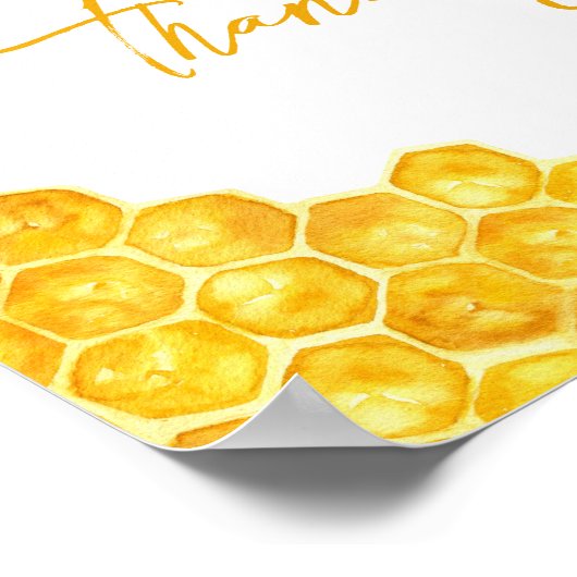 Trendy Yellow Blume Bee Book for Baby Shower Game Poster (Ecke)