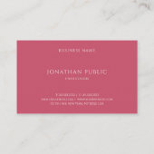 Trendy Yellow Brown Rot Moderne Elegant Einfach Visitenkarte (Rückseite)