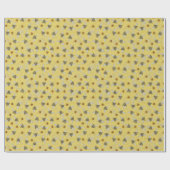 Trendy Yellow Buzzing Spring & Summer Honeybee Geschenkpapier (Flach)