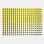 Trendy Yellow Gray Herzdesign Muster Gradient Geschenkpapier Set (Vorderseite)