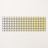 Trendy Yellow Gray Herzdesign Muster Gradient Yogamatte (Vorderseite (Horizontal))