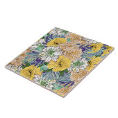 Trendy Yellow & Green Floral Girly Illustration Fliese (Seite)