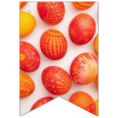 Trendy Yellow & Orange Easter Eggs Pattern Paper P Wimpelkette (Dritte Fahne)