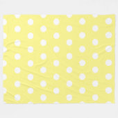 Trendy Yellow Polka Dots Pattern Fleecedecke (Vorderseite (Horizontal))