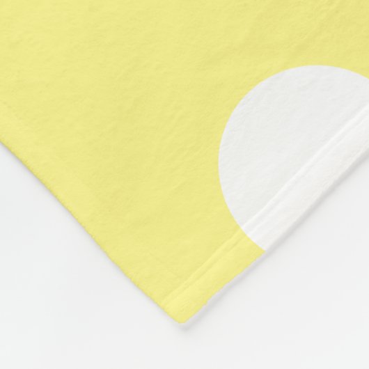 Trendy Yellow Polka Dots Pattern Fleecedecke (Ecke)