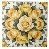 Trendy Yellow Rose Schöne Sammlung Fliese (Vorderseite)