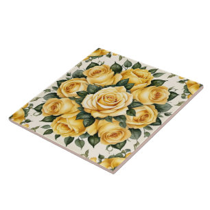 Trendy Yellow Rose Schöne Sammlung Fliese