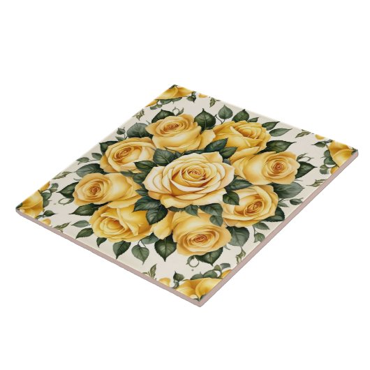 Trendy Yellow Rose Schöne Sammlung Fliese (Seite)