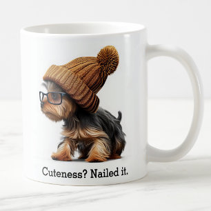 Trendy Yorkie mit Coolen Hipster Vibes Kaffeetasse