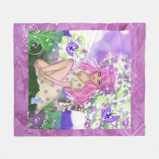 Trendy Young Girly Fleece Throw & Sperpa Blankets (Vorderseite (Horizontal))