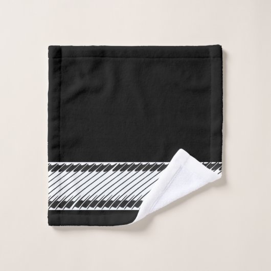 Trendy Z Black Badhandtuch Set (Waschlappen)