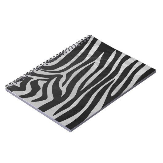 Trendy Zebra Animal Print Muster erstellt von Imag Notizblock (Linke Seite)