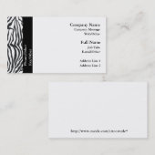 Trendy Zebra Business Card Template Visitenkarte (Vorne/Hinten)