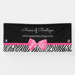 Trendy Zebra-Druck und Chic-Rosa beugen Butike 6 Banner