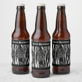 Trendy Zebra Herd auf Zebra Print Bierflaschenetikett (Flaschen)