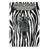 Trendy Zebra Herd auf Zebra Print Mini Klemmbrett (Vorderseite)