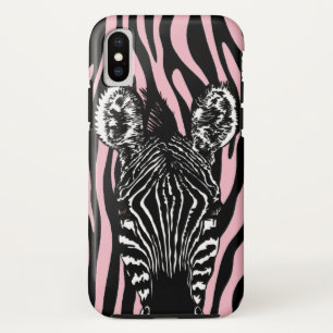 Trendy Zebra Herd auf Zebra Print Pink Case-Mate iPhone Hülle