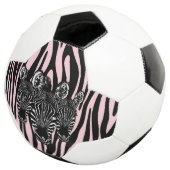 Trendy Zebra Herd auf Zebra Print Pink Fußball (Dreiviertel)