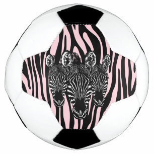 Trendy Zebra Herd auf Zebra Print Pink Fußball