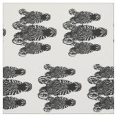 Trendy Zebra Herd auf Zebra Print Stoff (Muster)