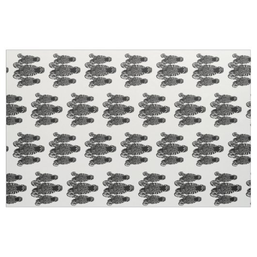 Trendy Zebra Herd auf Zebra Print Stoff (Fat Quarter (45,7 x 55,9 cm))