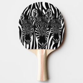 Trendy Zebra Herd auf Zebra Print Tischtennis Schläger
