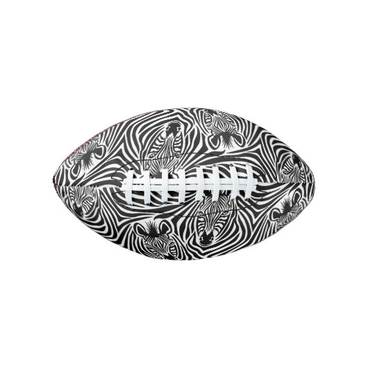 Trendy Zebra Print Black and White Pattern Football (Vorderseite)
