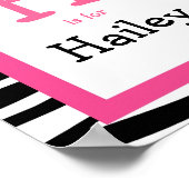 Trendy Zebra Print Kinderzimmer Wall Art Name Prin Poster (Ecke)