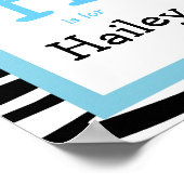 Trendy Zebra Print Kinderzimmer Wall Art Name Prin Poster (Ecke)