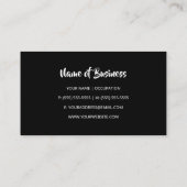 Trendy Zebra Print mit rosa Gerbera Daisy Blume Visitenkarte (Rückseite)