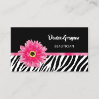 Trendy Zebra Print mit rosa Gerbera Daisy Blume