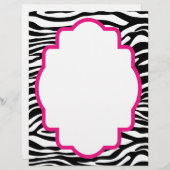 Trendy Zebra Print mit rosa, individuellem Letterh (Vorne/Hinten)