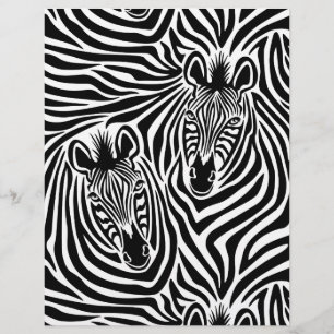 Trendy Zebra Print Schwarzweiß-Muster