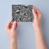 Trendy Zebra Print Schwarzweiß-Muster Flyer (Gruppe)